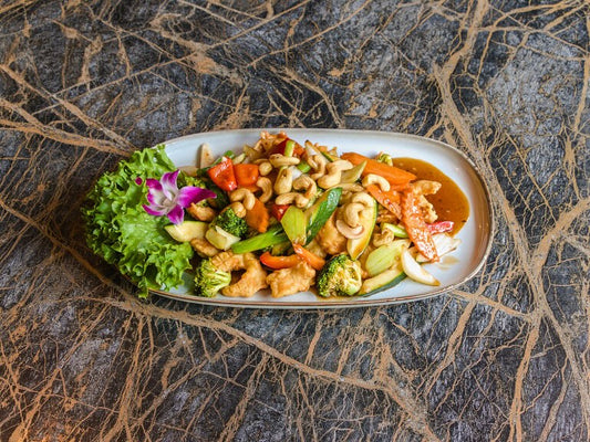 Tilbud på thai takeaway! Cashewnødder Grøntsager (wok) - SPAR 22 kr.!