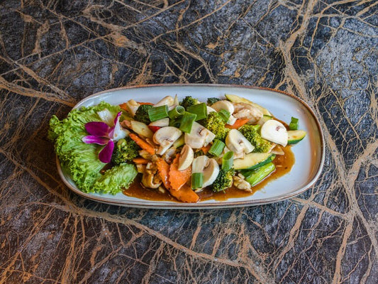 Tilbud på thai takeaway! Chilipasta Grøntsager (wok) - SPAR 22 kr.!