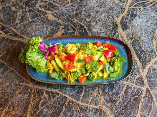 Tilbud på thai takeaway! Gul Karry Grøntsager (wok) - SPAR 22 kr.!