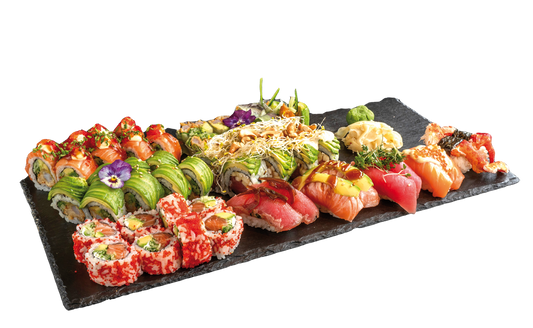 Tilbud på sushi takeaway! 50 Box Luksus - SPAR 114 kr.!