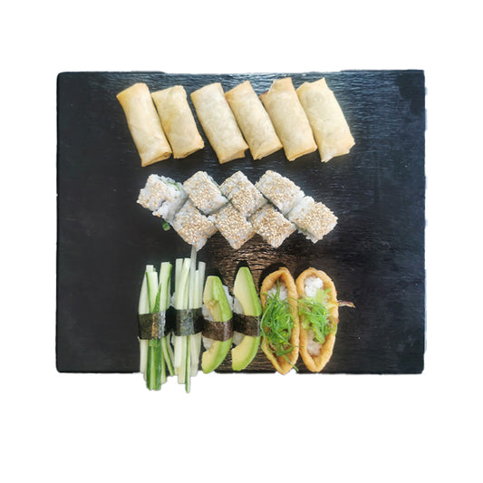 Tilbud på sushi takeaway! Vegetar Menu (14 stk. + forret) - SPAR 17 kr.!