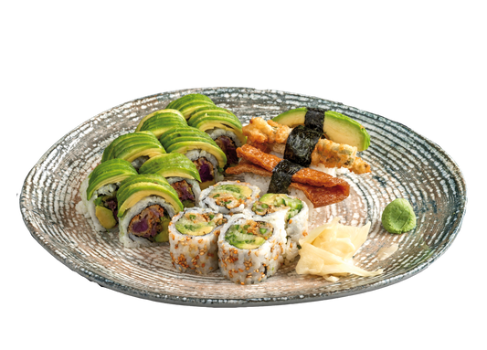 Tilbud på sushi takeaway! Vegan Box (15 stk.) - SPAR 28 kr.!